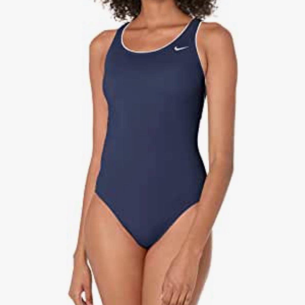 NWT Nike Solid Power Back One Piece Swim Suit